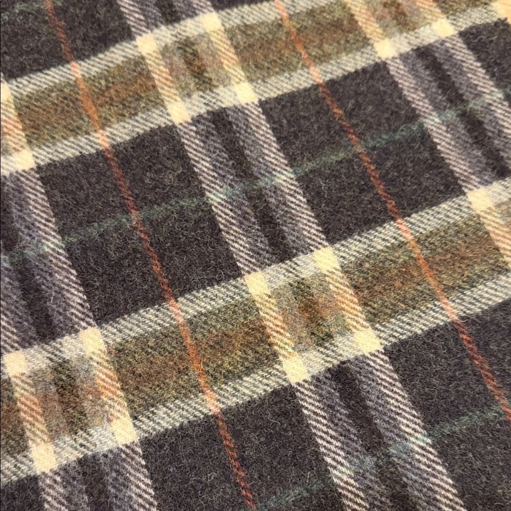 L.L. Bean Plaid Scarf - Black, Brown, and Gray